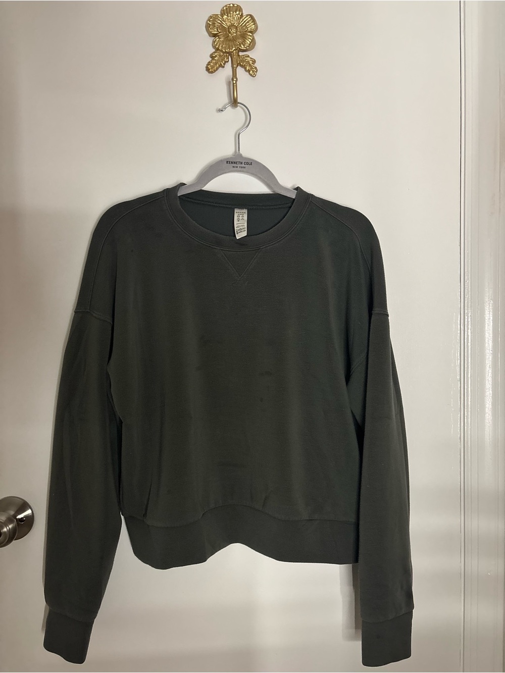 SPANX Black Women's Crewneck Sweatshirt (MEDIUM)